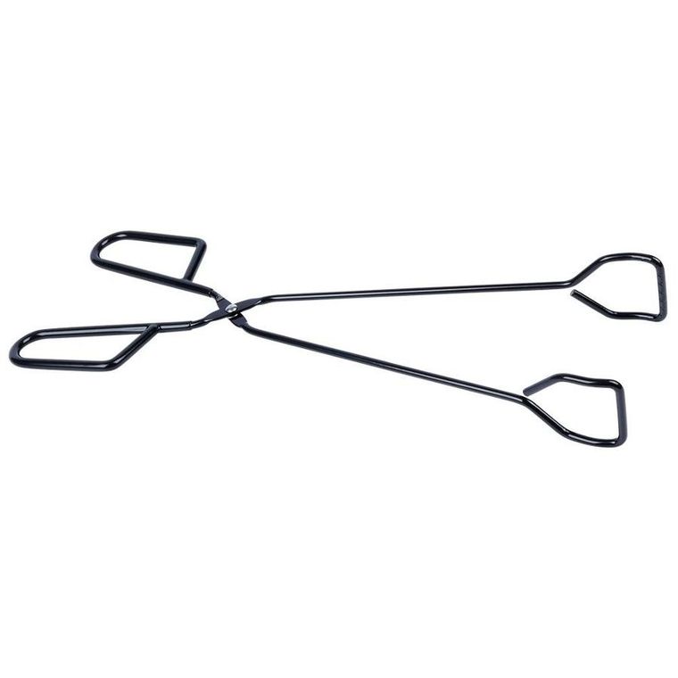 BBQ, szczypce grillowe, metalowe, czarne, 31.5 cm