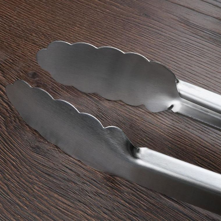 BBQ, szczypce grillowe, stalowe, 39 cm