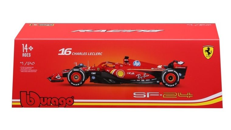 Bburago, Ferrari SF-24 2024 CHARLES LECLERC, Bolid F1, model pojazdu, 1:24