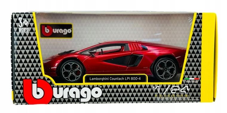 Bburago, Lamborghini Countach LPI, 800-4, model pojazdu, red, 1:24