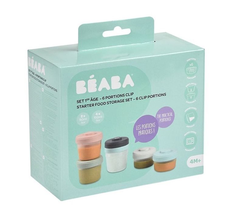 Beaba, Clip, zestaw słoiczków, 6 szt., 90 ml, 150 ml