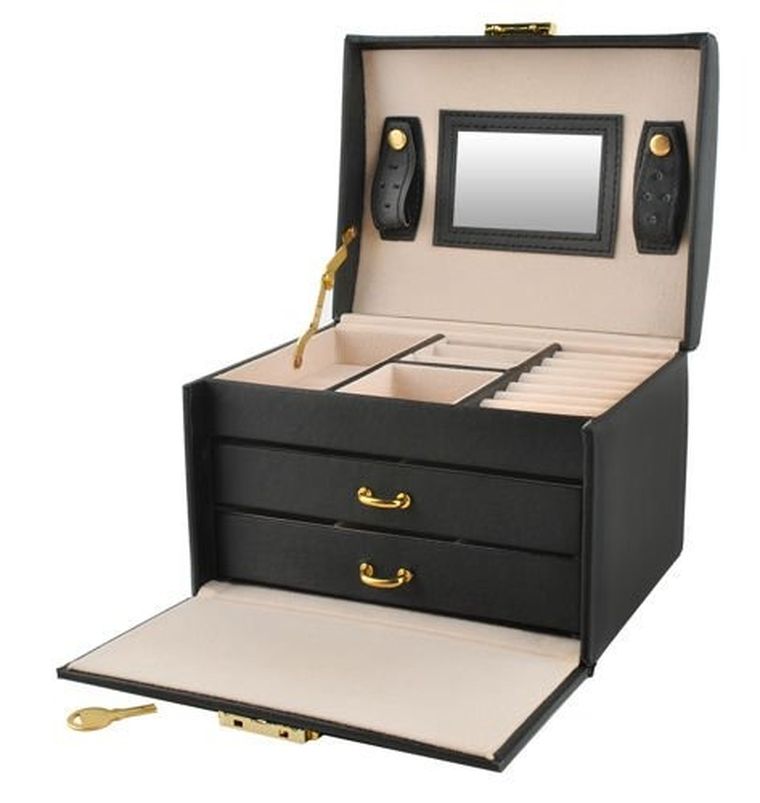 Beautylushh, szkatułka na biżuterię, czarny