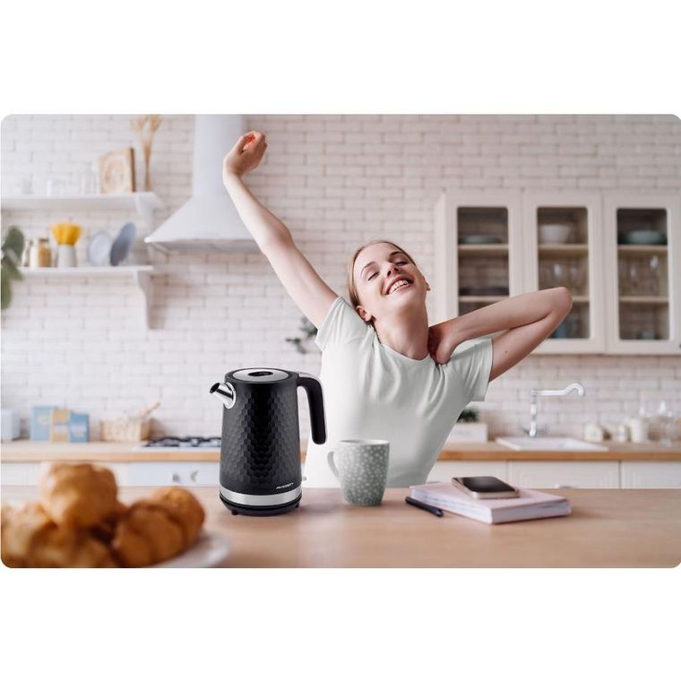 Berdsen, czajnik elektryczny, czarno-srebrny, 1,7l, BD-705