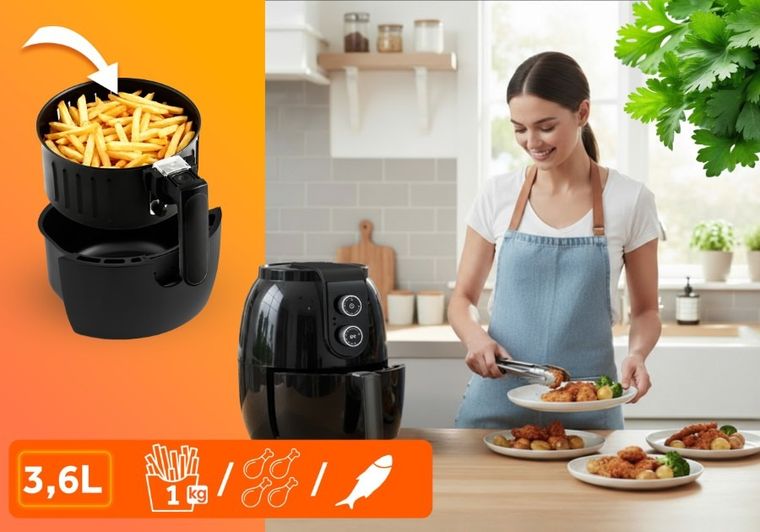 Berdsen, frytkownica beztłuszczowa, air fryer, 3,6l, BD-650