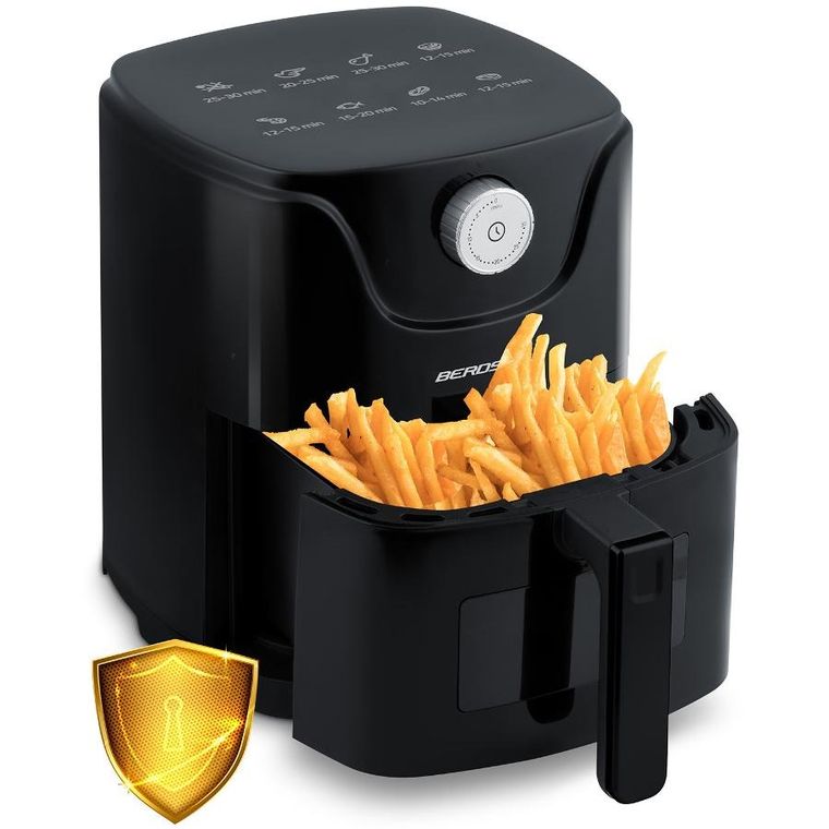 Berdsen, frytkownica beztłuszczowa, air fryer, czarny, 2,5l, BD-654