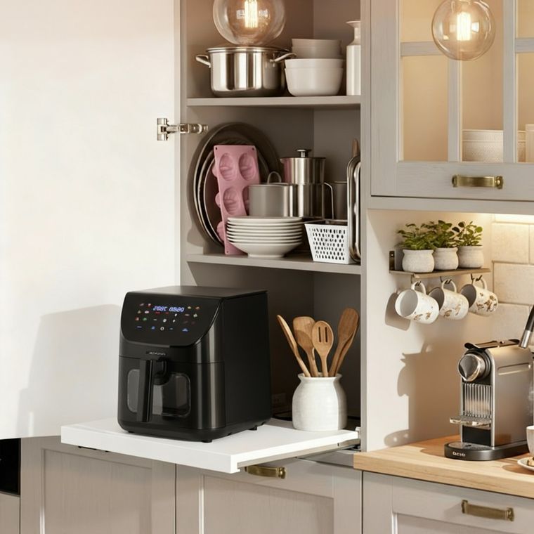 Berdsen, frytkownica beztłuszczowa, air fryer, czarny, BD-660