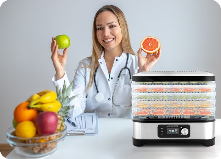 Berdsen, suszarka spożywcza do grzybów i owoców, 400W 10L