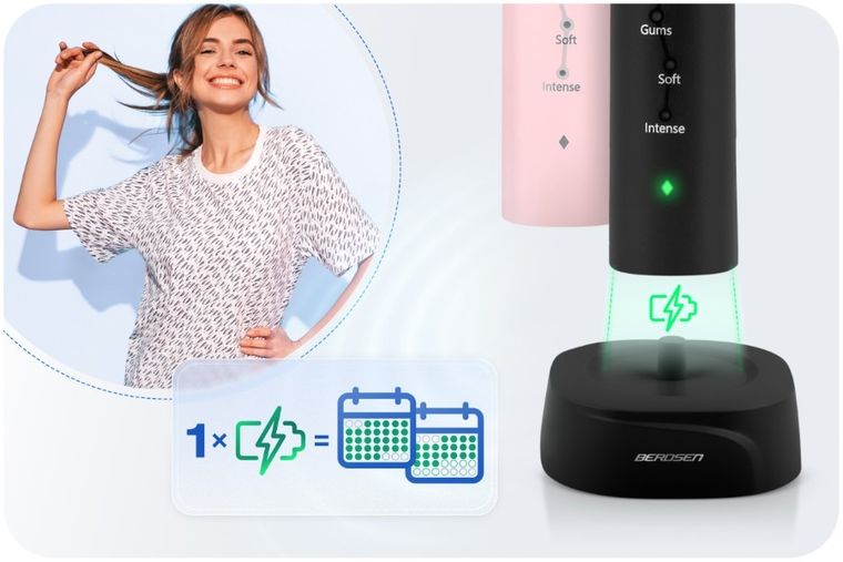 Berdsen, szczoteczka soniczna do zębów, Galaxy Duo, 2 szt.