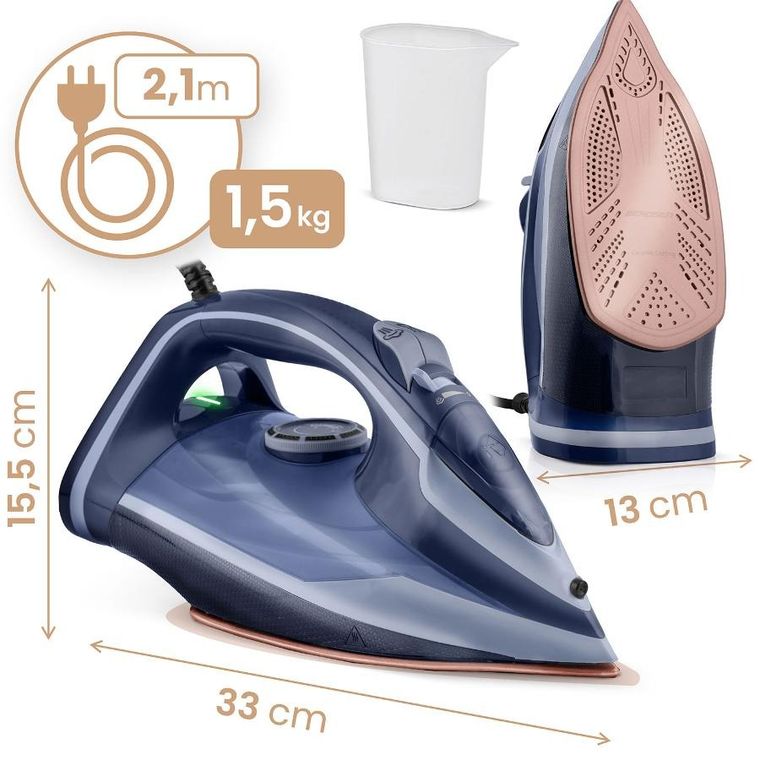 Berdsen, żelazko parowe, ceramiczna powłoka, praca w pionie, 3000W, BD-330