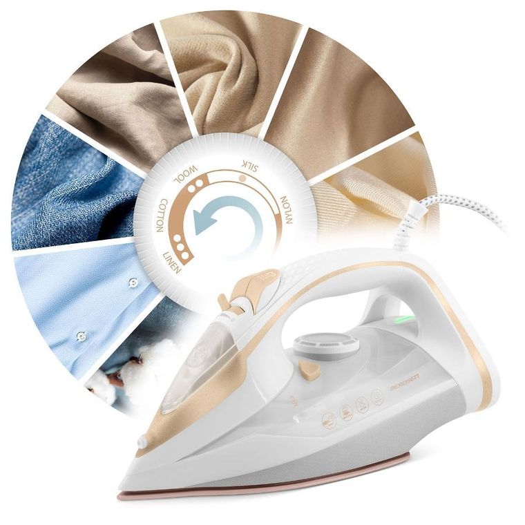 Berdsen, żelazko parowe, ceramiczna powłoka, praca w pionie, 3000W, BD-330