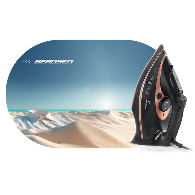 Berdsen, żelazko parowe, ceramiczna powłoka, praca w pionie, 3000W, BD-332