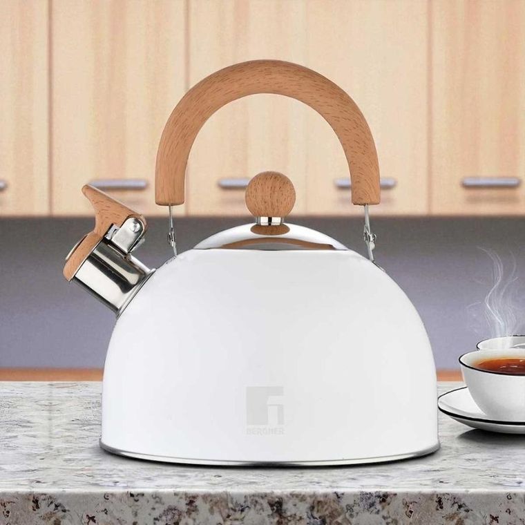 Bergner, czajnik stalowy z gwizdkiem, naturally, 2,3l, bg-37304