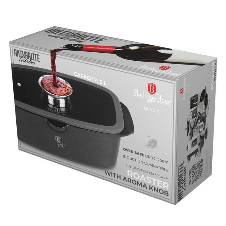 Berlinger Haus, Anthracite, brytfanna tytanowa z aromatyzerem