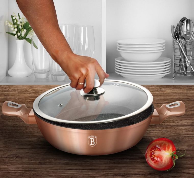 Berlinger Haus, Rose Gold, wok granitowy, 3.8l