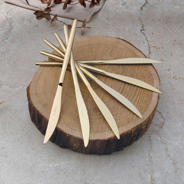 Berlinger Haus, sztućce, połysk champagne, 24 elementy