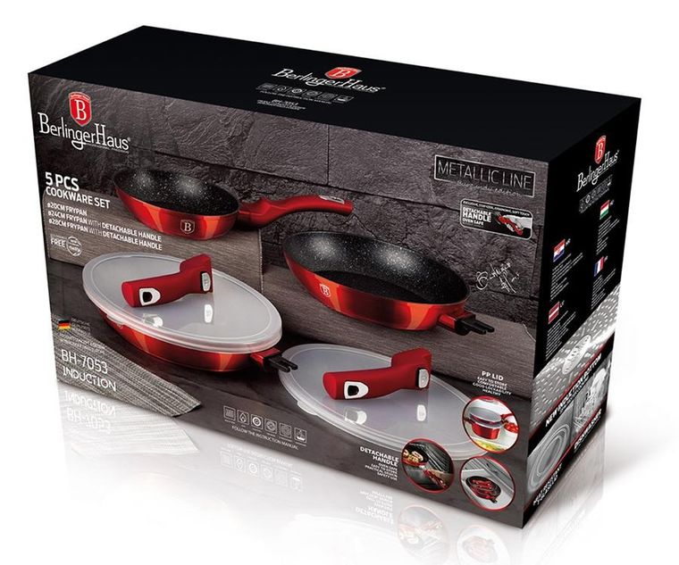 Berlinger Haus, zestaw 3 patelni granitowych