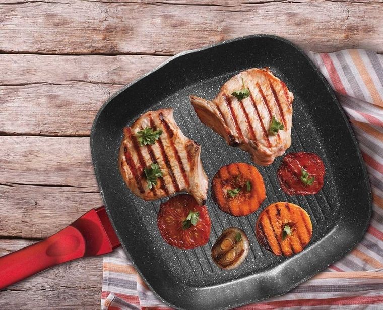 Berlinger Haus, zestaw patelni granitowych, Burgundy