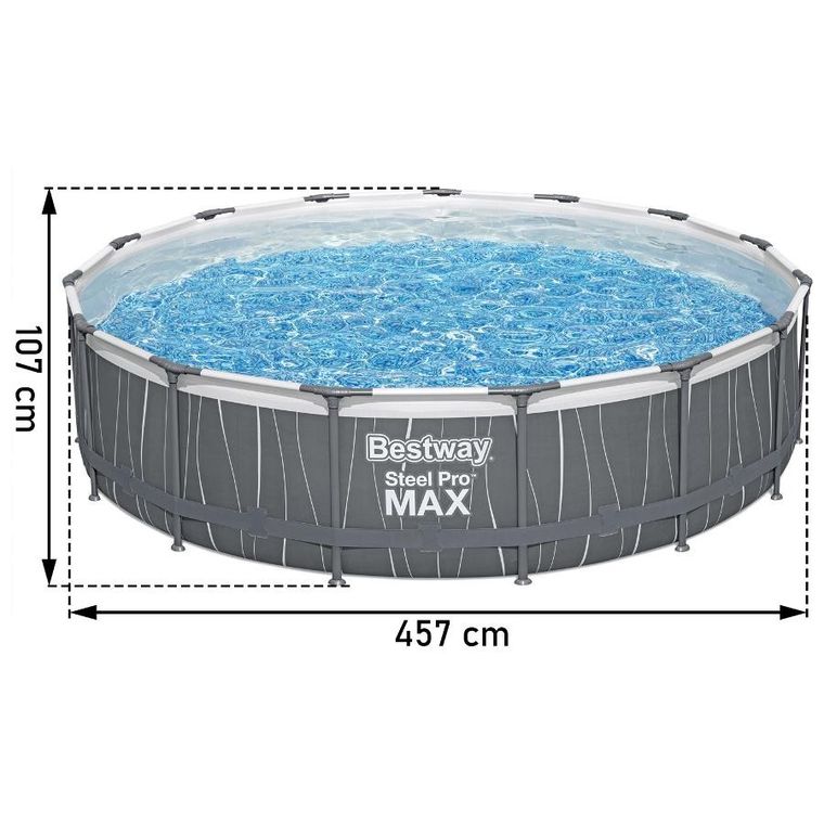 Bestway, basen ogrodowy, stelażowy, 457-107 cm, zestaw 13w1