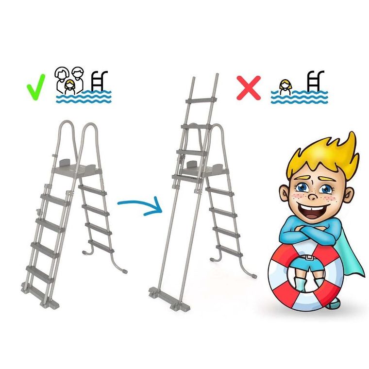 Bestway, basen ogrodowy stelażowy, 640-274-132 cm, zestaw 12w1