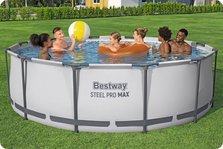 Bestway, basen ogrodowy, stelażowy, zestaw 6w1, 366-122 cm