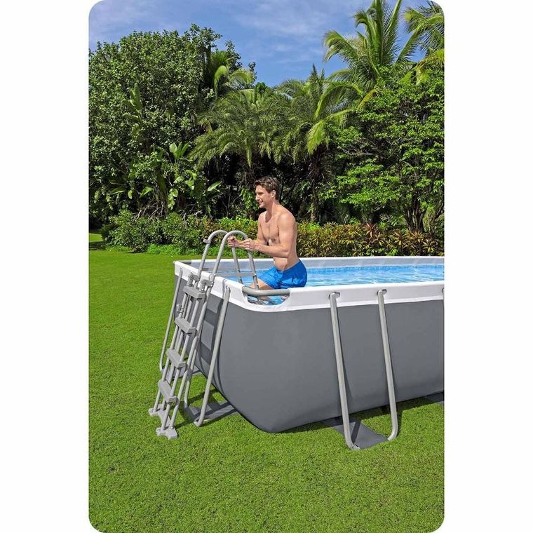 Bestway, basen stelażowy, ogrodowy 488-244-122 cm, zestaw 11w1