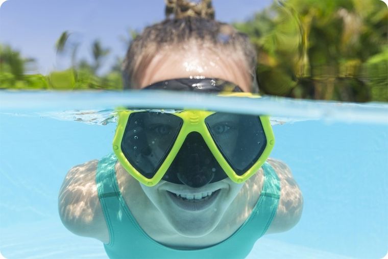 Bestway, maska do pływania, żółta