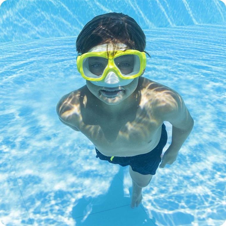 Bestway, maska do pływania, żółto-czerwona