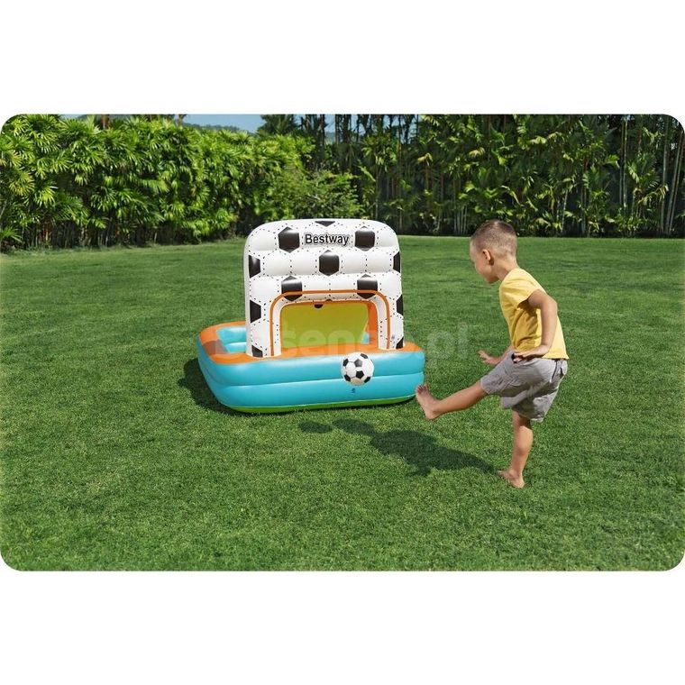 Bestway, plac zabaw dmuchany z piłkami. 120-107-84 cm