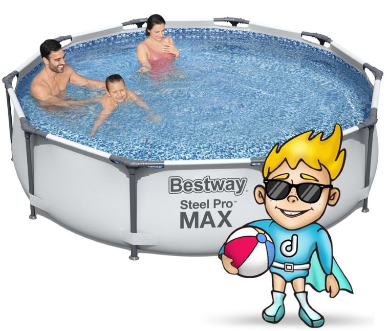 Bestway, Steel Pro Max, basen stelażowy z pompą filtracyjną, 3,05-0,76m