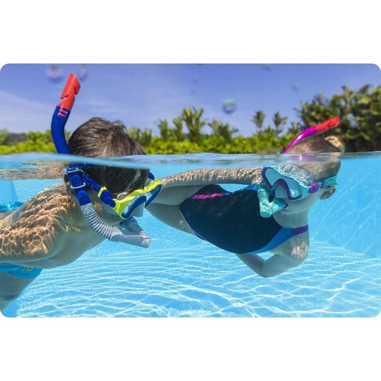Bestway, zestaw do nurkowania, okularki i rurka, fioletowo-turkusowy
