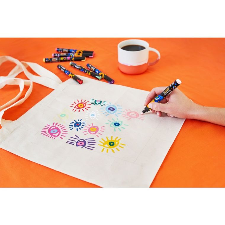 Bic, Intensity Classic Paint, markery akrylowe, białe, 12 szt.