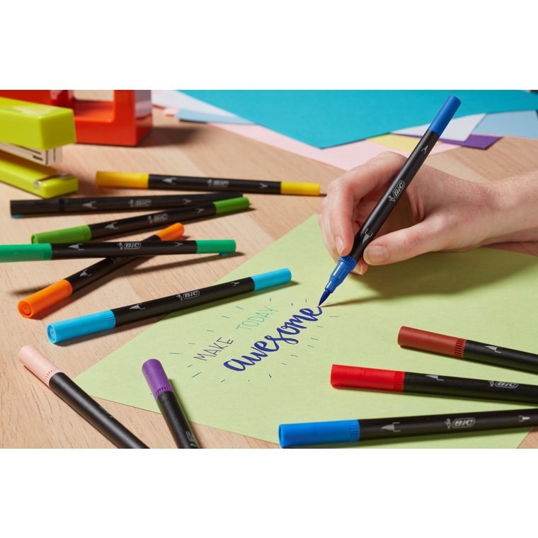 Bic, Intensity Dual Tip, flamastry dwustronne, 12 szt.