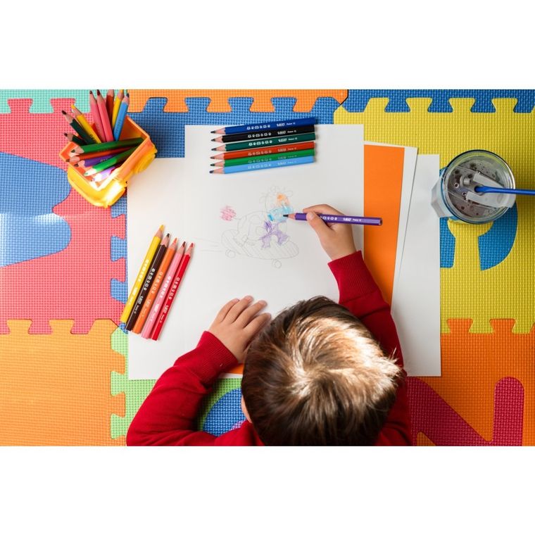 Bic, Kids, Evolution Triangle, kredki ołówkowe trójkątne, 12 kolorów