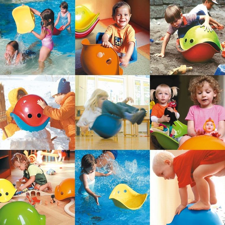 Bilibo, muszelka do zabawy, niebieska