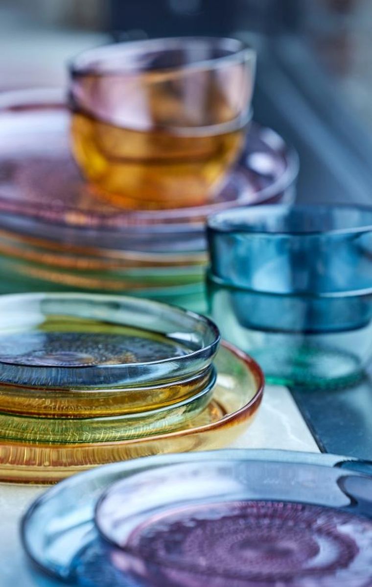 Bitz, Kusintha, talerz, amber, 18 cm