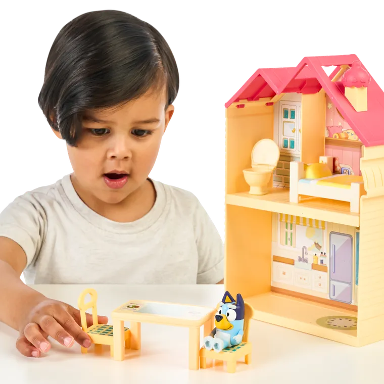 Bluey, mini dom rodzinny, zestaw z figurką