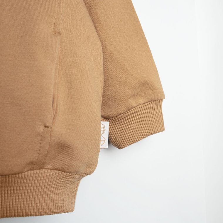 Bluza bomberka chłopięca, rozpinana, beżowa, Nicol