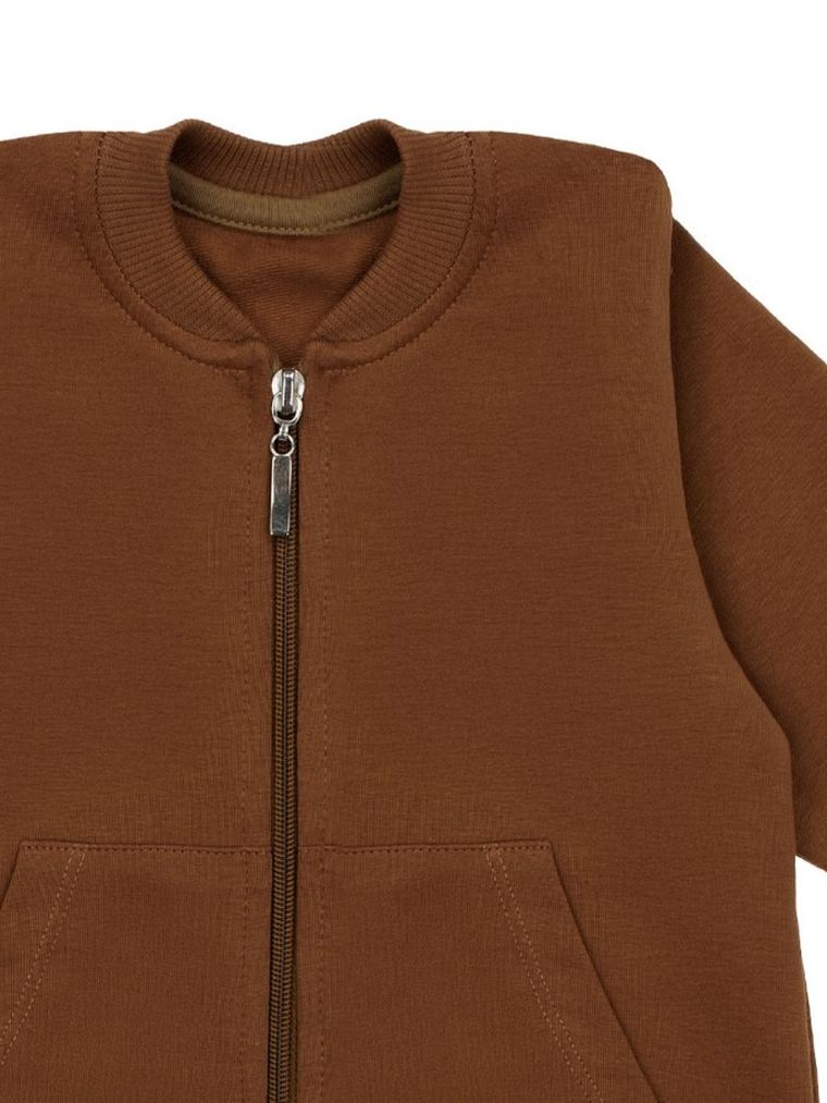 Bluza chłopięca, rozpinana, brązowa, Nicol