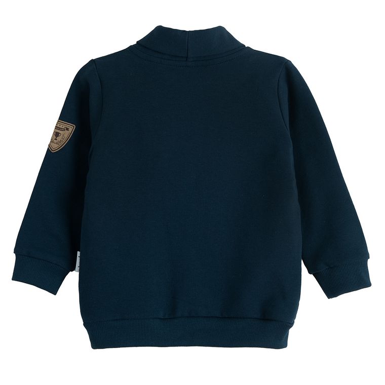 Bluza chłopięca, rozpinana, granatowa, Nicol