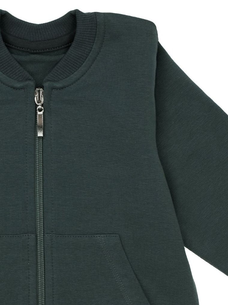 Bluza chłopięca, rozpinana, zielona, Nicol