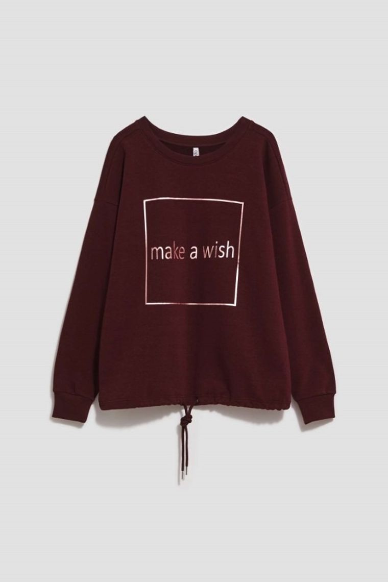 Bluza damska, brązowa, Moodo