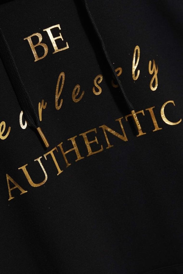 Bluza damska z kapturem, czarna, Moodo