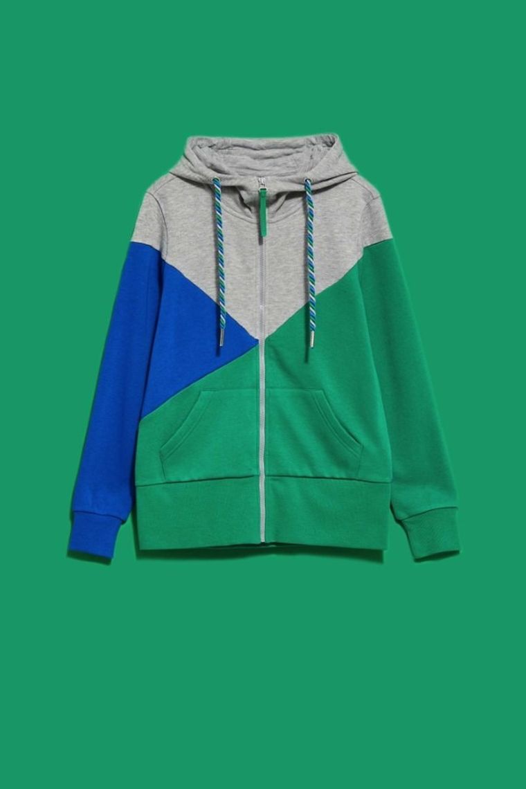 Bluza damska z kapturem, rozpinana, mix, Moodo