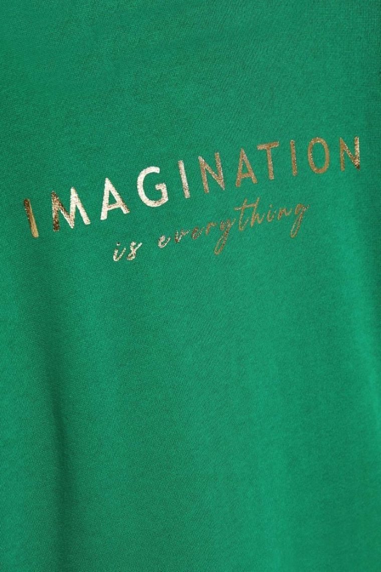 Bluza damska z kapturem, zielona, Moodo