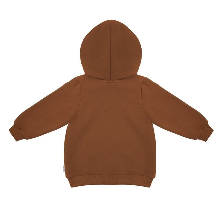 Bluza dziecięca z kapturem, rozpinana, brązowa, Nicol