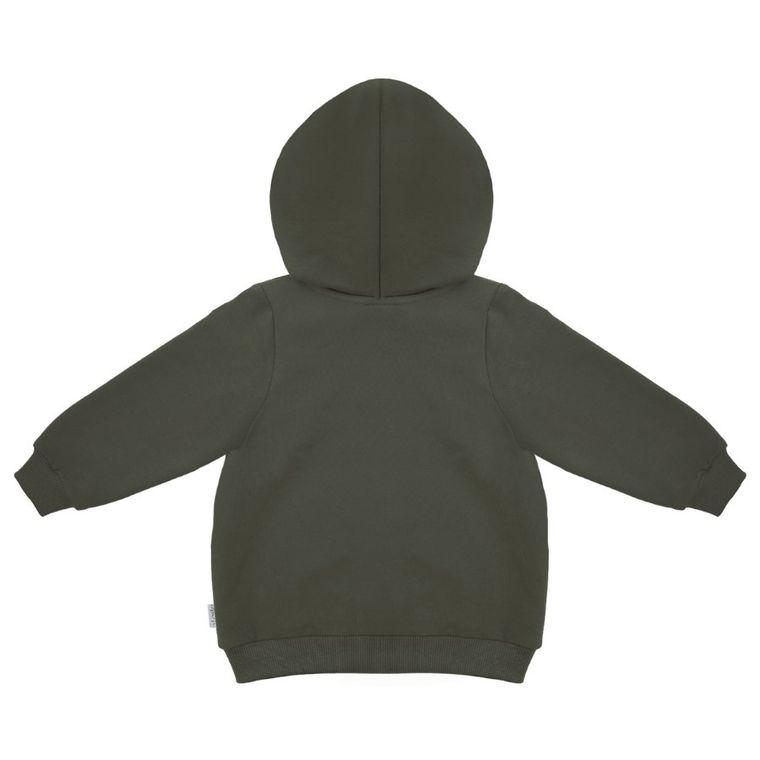 Bluza dziecięca z kapturem, rozpinana, khaki, Nicol