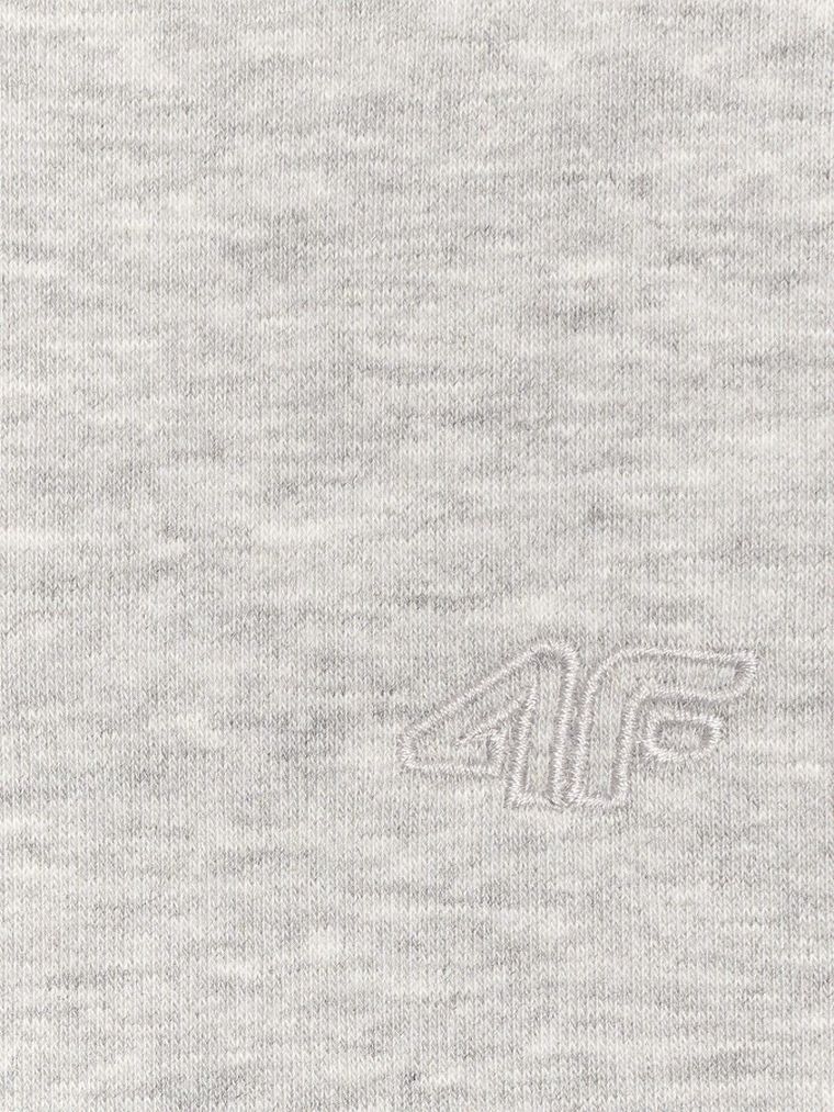 Bluza dziewczęca z kapturem, szara, 4F