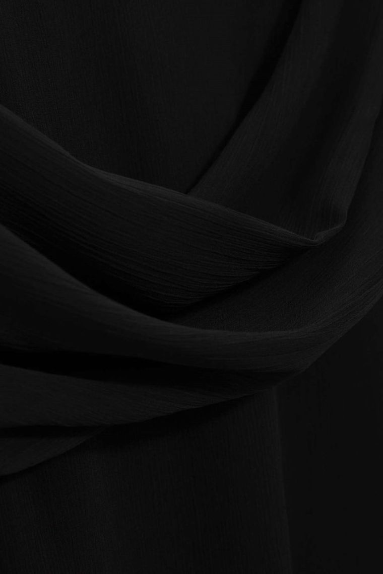 Bluzka damska z długim rękawem, czarna, Moodo