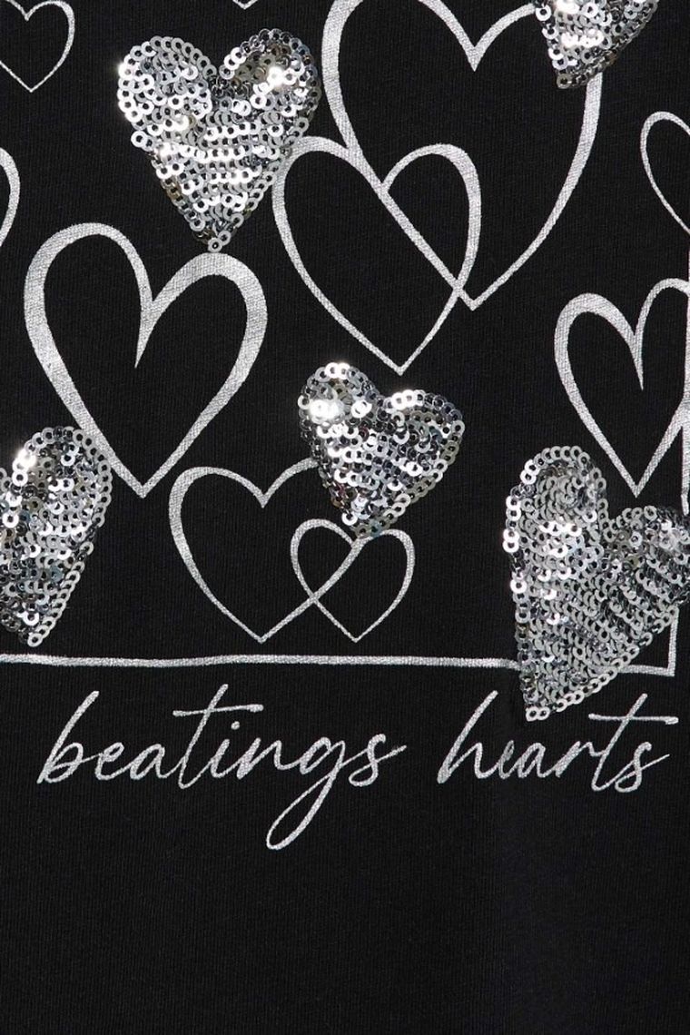 Bluzka damska z krótkim rękawem, czarna, Moodo