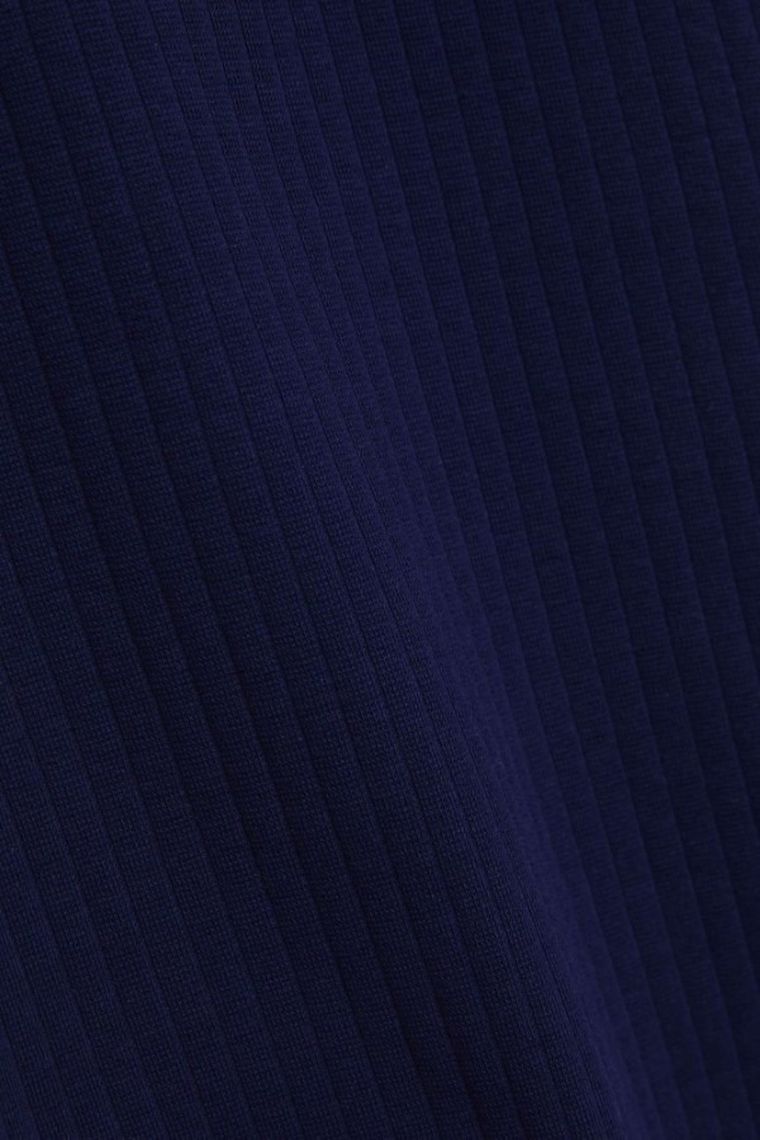 Bluzka damska z krótkim rękawem, granatowa, Moodo